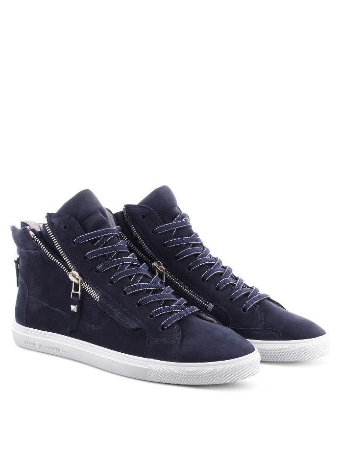 Kennel & Schmenger Shoes Kennel and Schmenger Ocean Navy and White Soft Nubuck Hi Top Trainer 51-15750-659-001 izzi-of-baslow