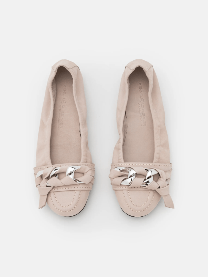 Kennel &amp; Schmenger Shoes Kennel &amp; Schmenger Almond / Silver MALU Ballet Pumps 71-10880-469 izzi-of-baslow