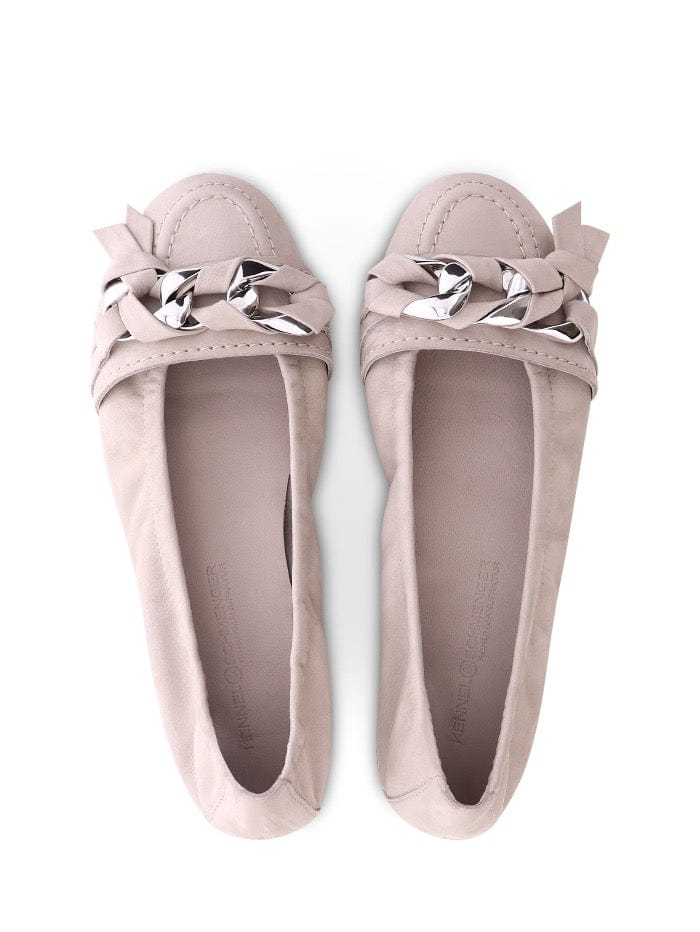 Kennel &amp; Schmenger Shoes Kennel &amp; Schmenger Almond / Silver Malu Ballet Pumps 71-10880-469 izzi-of-baslow