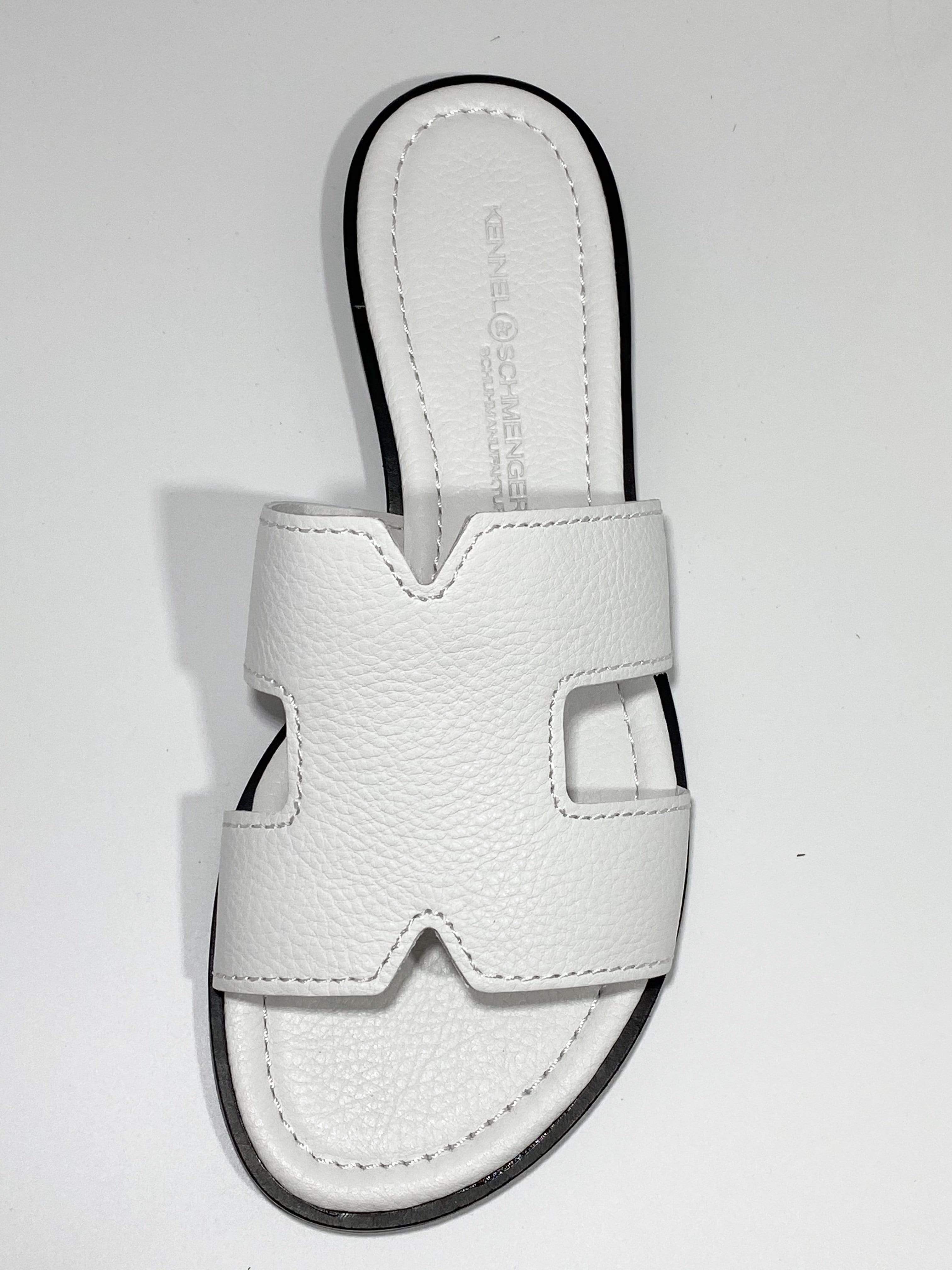 Kennel & Schmenger Shoes Kennel & Schmenger Kito White Flat Sandal  31-96650-223 izzi-of-baslow