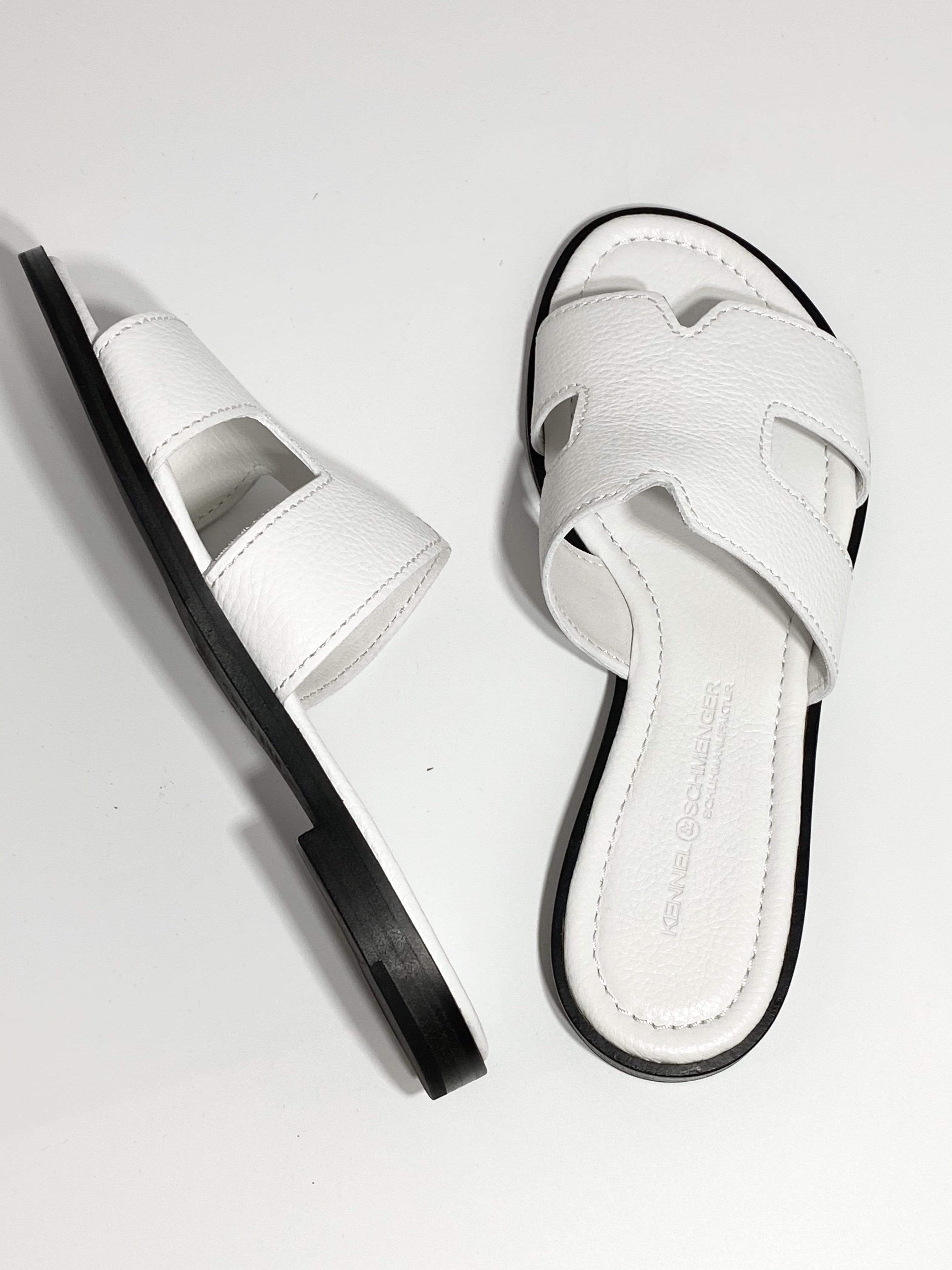 Kennel & Schmenger Shoes Kennel & Schmenger Kito White Flat Sandal  31-96650-223 izzi-of-baslow