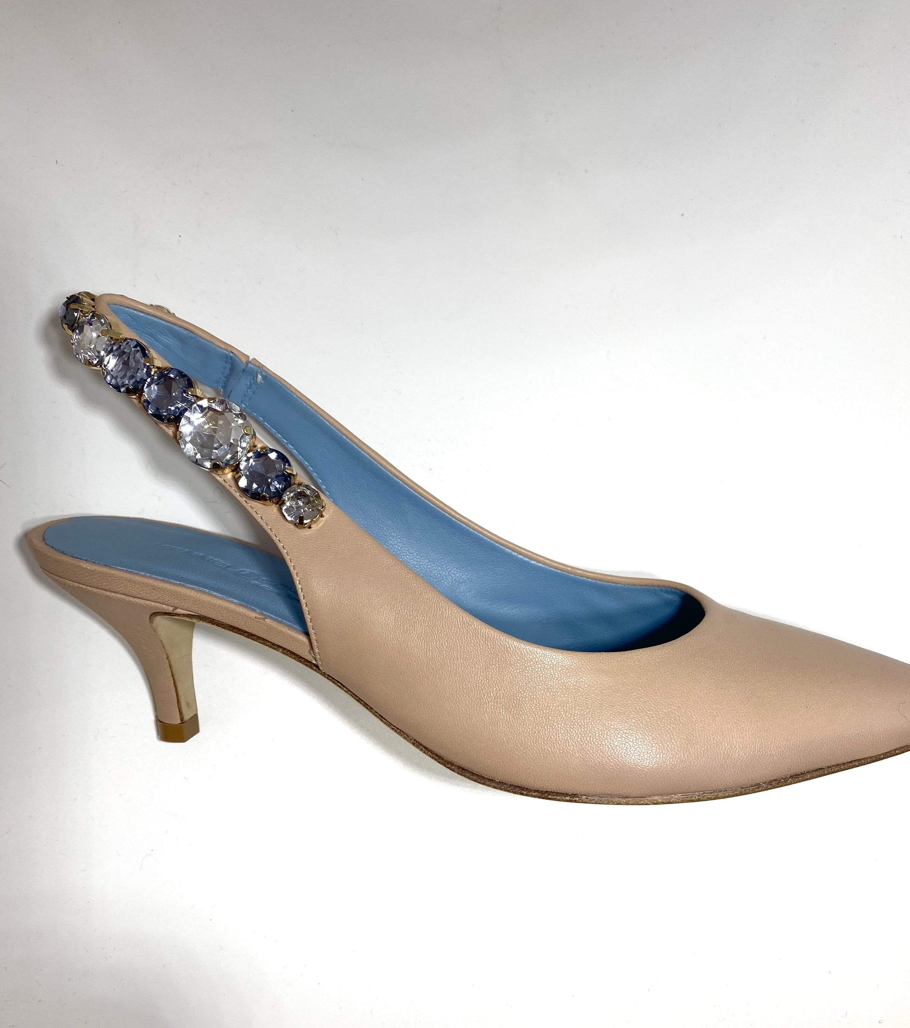 Kennel & Schmenger Shoes Kennel & Schmenger Selma Sling Back Kitten Heel Nude 91-46960-325 izzi-of-baslow