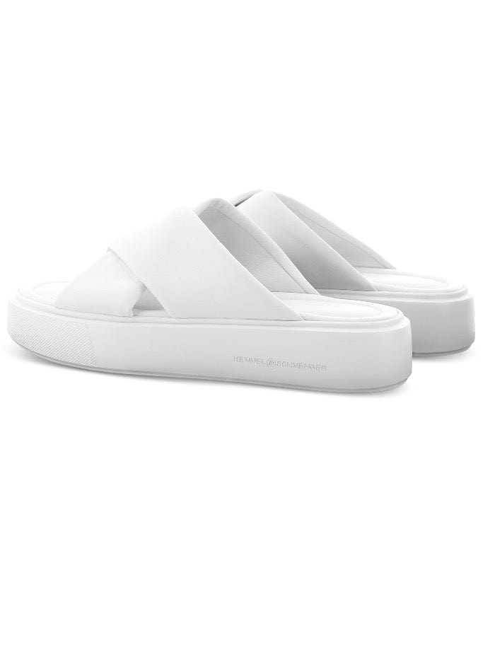 Kennel & Schmenger Shoes Kennel & Schmenger STUNT White Leather Sliders 71-93010-727 izzi-of-baslow