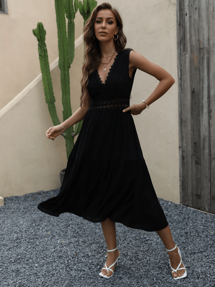 Black t deals length dresses