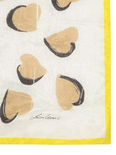 Luisa Cerano Accessories One Size Luisa Cerano Yellow Trim Heart Motif Scarf 838689/9166 izzi-of-baslow