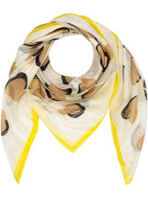 Luisa Cerano Accessories One Size Luisa Cerano Yellow Trim Heart Motif Scarf 838689/9166 izzi-of-baslow