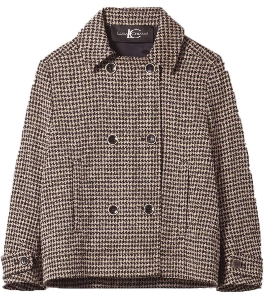 Luisa Cerano Coats & Jackets Luisa Cerano Checked Tweed Jacket 428093/2468 izzi-of-baslow