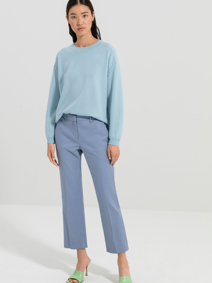 Luisa Cerano Knitwear Luisa Cerano Aqua Blue Cashmere Sweater 158045 5871 0331 izzi-of-baslow