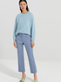 Luisa Cerano Knitwear Luisa Cerano Aqua Blue Cashmere Sweater 158045 5871 0331 izzi-of-baslow