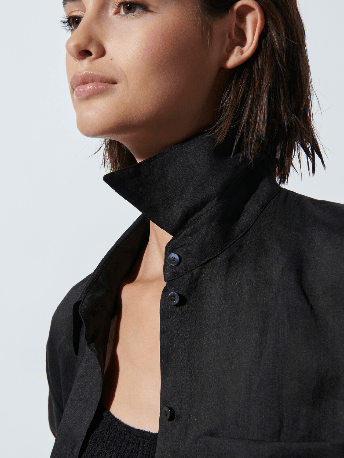 Luisa Cerano Black Ramie Boyfriend Blouse 278360 3500 0001 izzi-of-baslow