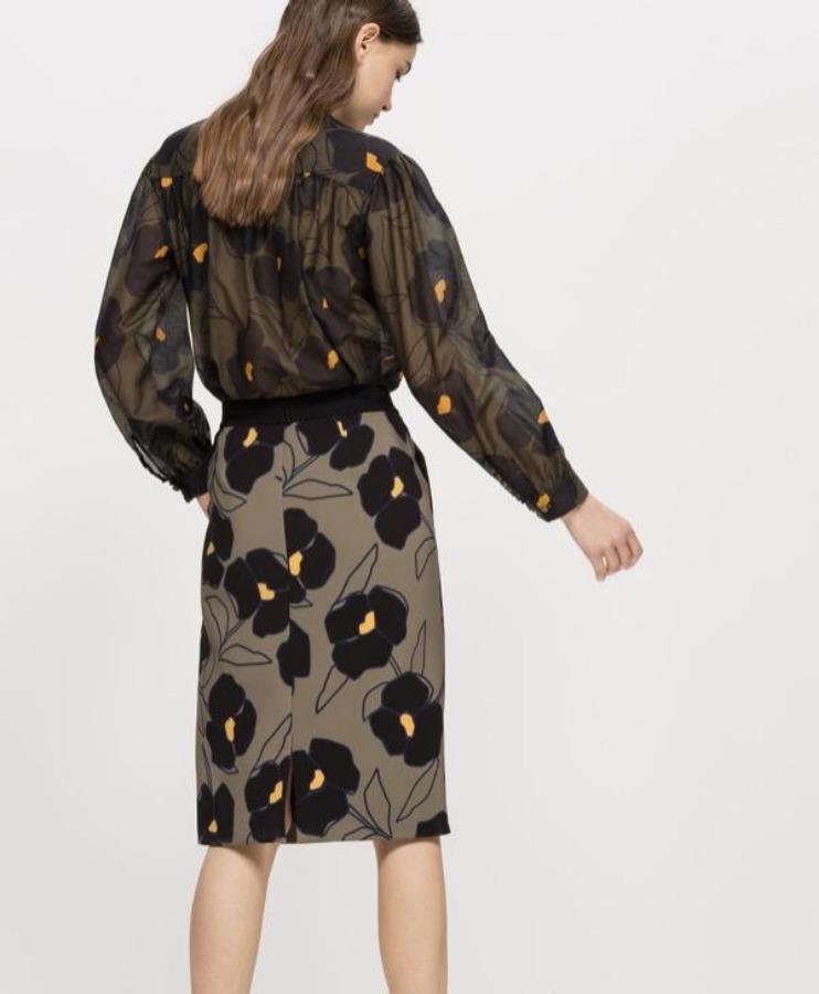 Luisa Cerano Tops Luisa Cerano Khaki Floral Printed Blouse 228242/2472 3742 izzi-of-baslow