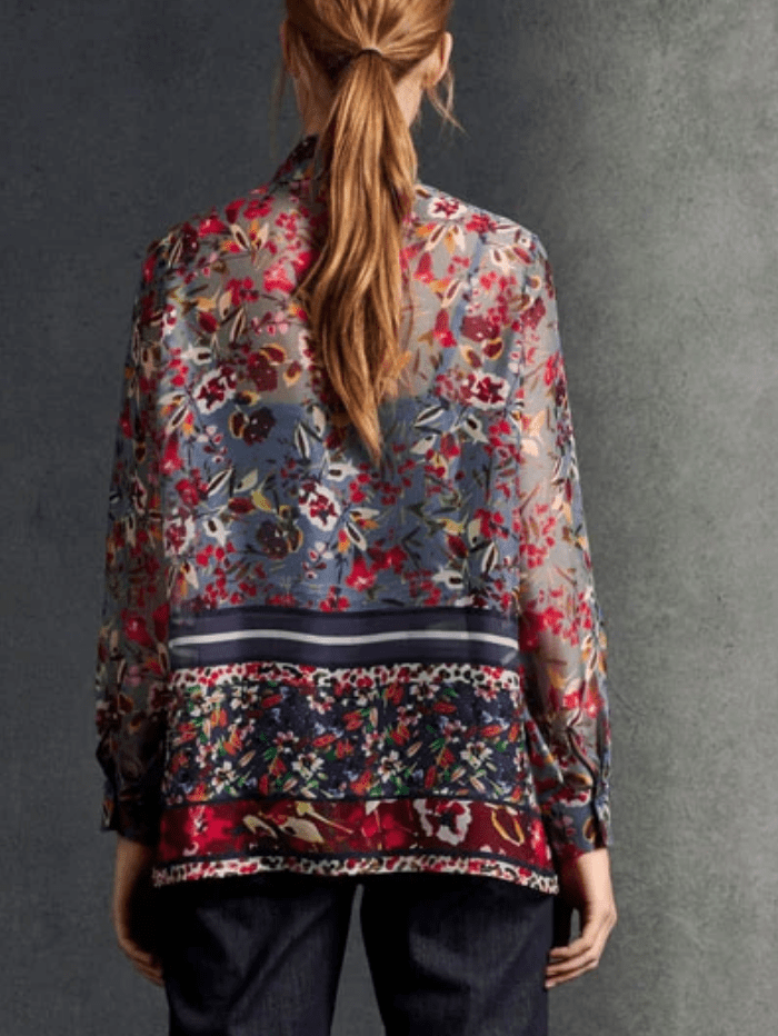 Luisa Cerano Tops Luisa Cerano Silk Floral Print Blouse 248355/3282 izzi-of-baslow