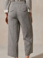 Luisa Cerano Tops Luisa Cerano Linen Dark Grey Wide Leg Trousers 658402 3356 1701 izzi-of-baslow