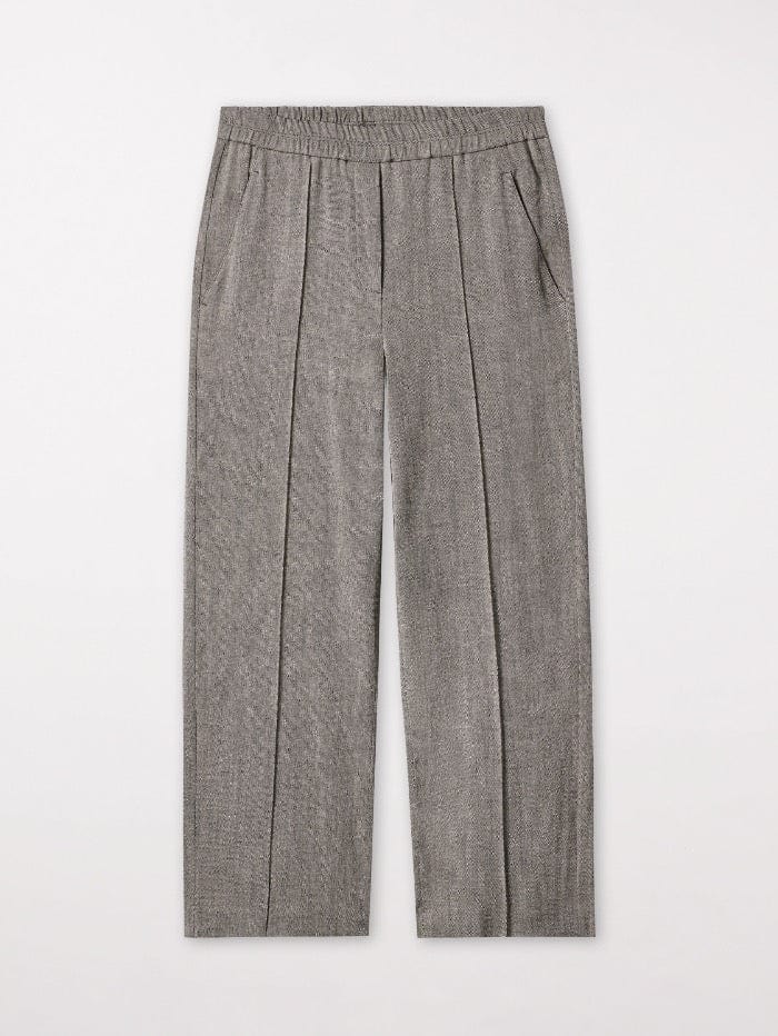 Luisa Cerano Trousers Luisa Cerano Linen Dark Grey Wide Leg Trousers 658402 3356 1701 izzi-of-baslow