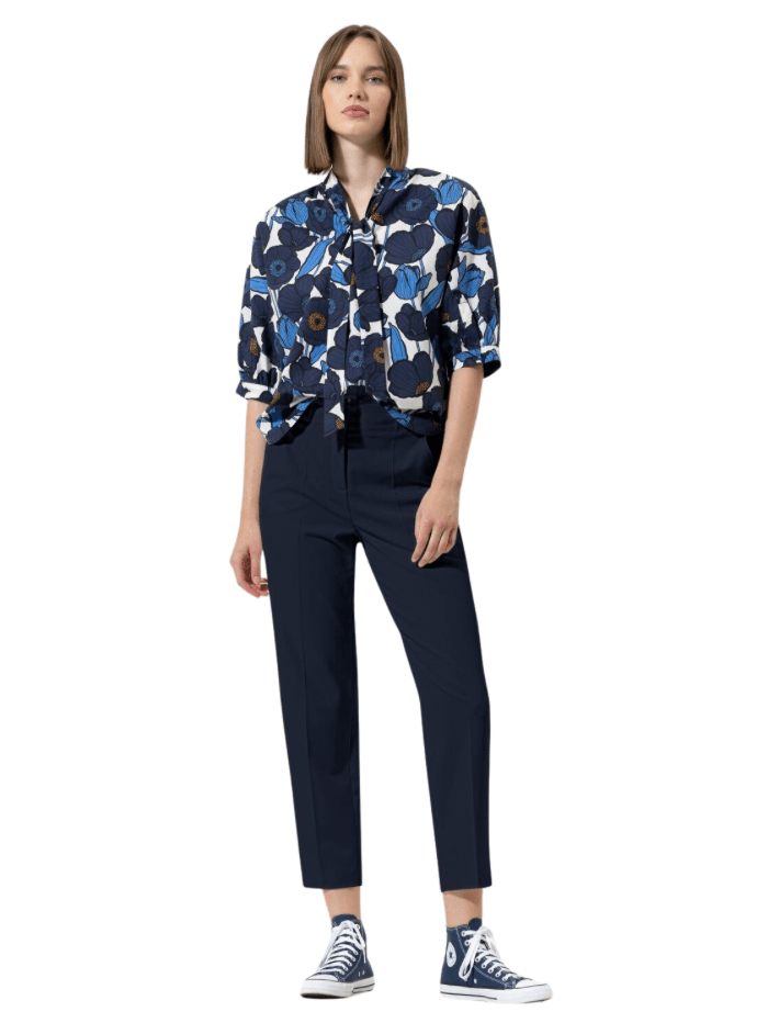 Luisa Cerano Trousers Luisa Cerano Navy Blue Trousers 678486 3453 0294 izzi-of-baslow