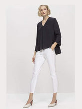 Luisa Cerano Trousers Luisa Cerano Slim Fit Trousers With Elasticated Waist White 618164/1883 izzi-of-baslow