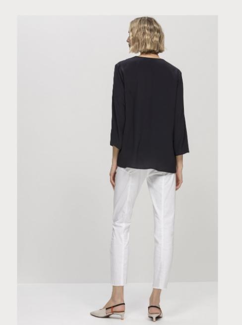Luisa Cerano Trousers Luisa Cerano Slim Fit Trousers With Elasticated Waist White 618164/1883 izzi-of-baslow