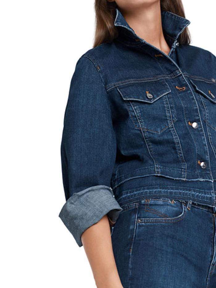 Marc Cain Additions Coats & Jackets Marc Cain Additions Vintage Blue Denim Jacket QA 31.06 D02 352 izzi-of-baslow