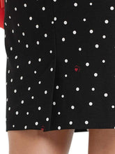 Marc Cain Additions Skirt Marc Cain Additions Black With White Spot And Tiny Red Heart Skirt QA 71.01 J01 910 Y izzi-of-baslow