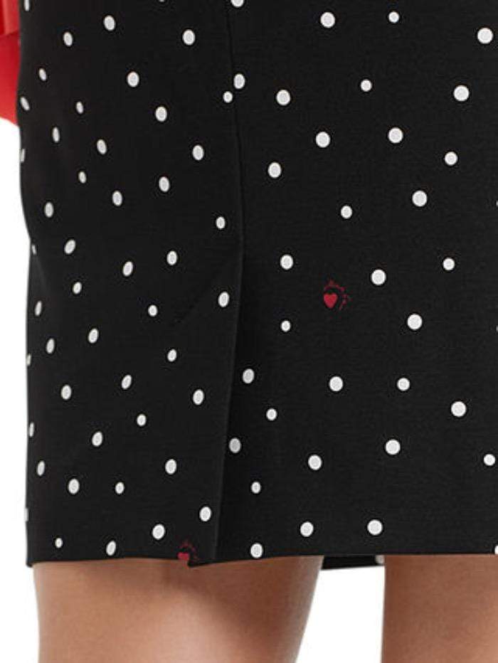 Marc Cain Additions Skirt Marc Cain Additions Black With White Spot And Tiny Red Heart Skirt QA 71.01 J01 910 Y izzi-of-baslow