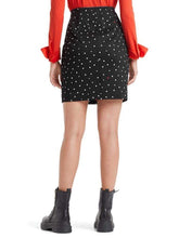 Marc Cain Additions Skirt Marc Cain Additions Black With White Spot And Tiny Red Heart Skirt QA 71.01 J01 910 Y izzi-of-baslow