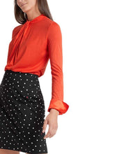 Marc Cain Additions Skirt Marc Cain Additions Black With White Spot And Tiny Red Heart Skirt QA 71.01 J01 910 Y izzi-of-baslow