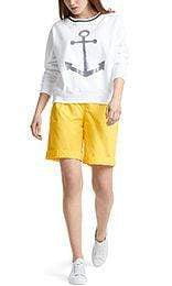 Marc Cain Additions Tops Marc Cain Additions Nautical White Sweatshirt NA 44.04 J14 izzi-of-baslow