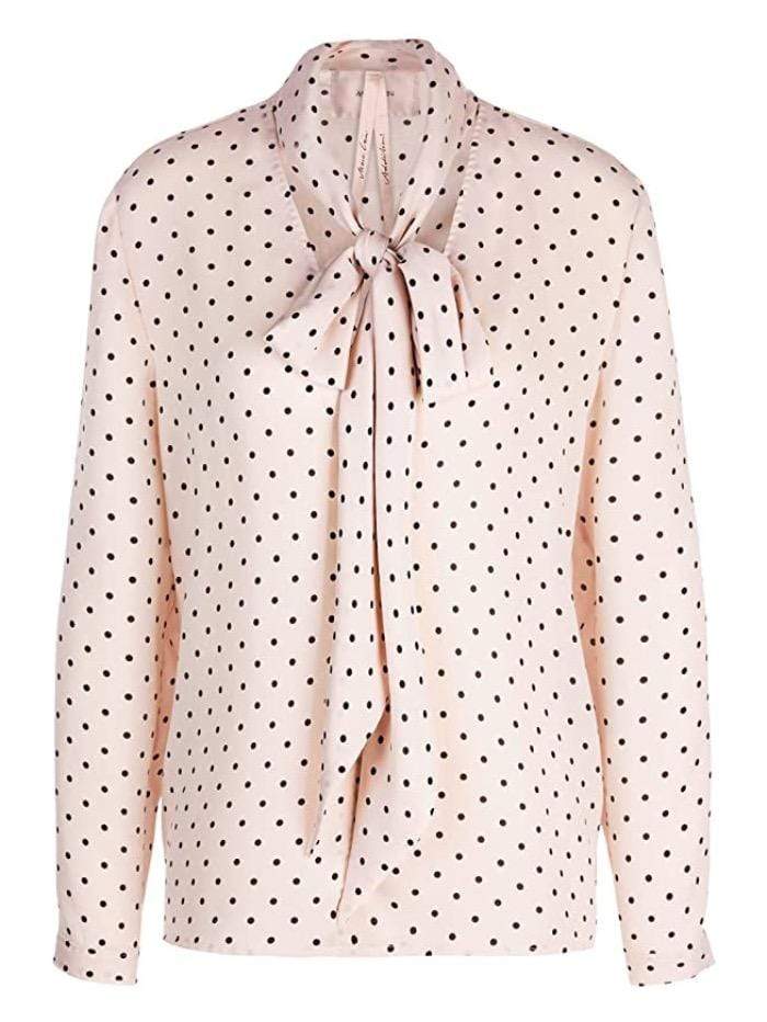Pink hot sale spotty blouse