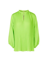 Marc Cain Additions Tops Marc Cain Additions Vibrant Green Pleated Blouse QA 51.08 W39 534 y izzi-of-baslow