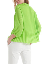 Marc Cain Additions Tops Marc Cain Additions Vibrant Green Pleated Blouse QA 51.08 W39 534 y izzi-of-baslow