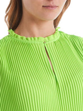 Marc Cain Additions Tops Marc Cain Additions Vibrant Green Pleated Blouse QA 51.08 W39 534 y izzi-of-baslow