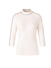 Marc Cain Collections Tops Marc Cain Collections Fine Knitted Sweater Panna Cream  QC 41.27 M21 142 izzi-of-baslow