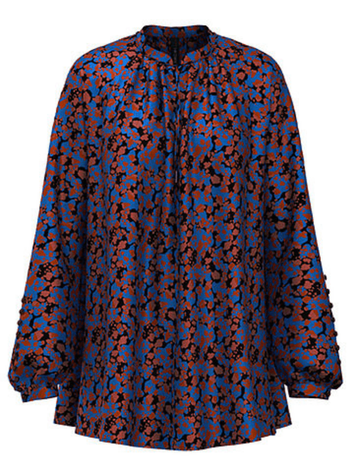 Marc Cain Collections Tops Marc Cain Collections Flowing Satin Printed Blouse RC 51.06 W75 COL 488 izzi-of-baslow