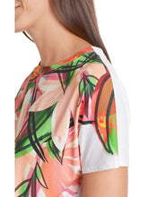Marc Cain Collections Tops Marc Cain Collections Pretty Printed T Shirt with gathered side QC 48.12 J86 224 Y izzi-of-baslow
