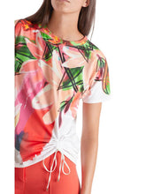 Marc Cain Collections Tops Marc Cain Collections Pretty Printed T Shirt with gathered side QC 48.12 J86 224 Y izzi-of-baslow