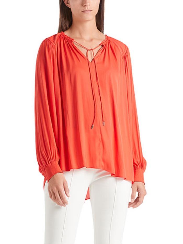 Marc Cain Collections Tops Marc Cain Collections Vibrant Orange Blouse QC 51.10 W19 224 Y izzi-of-baslow