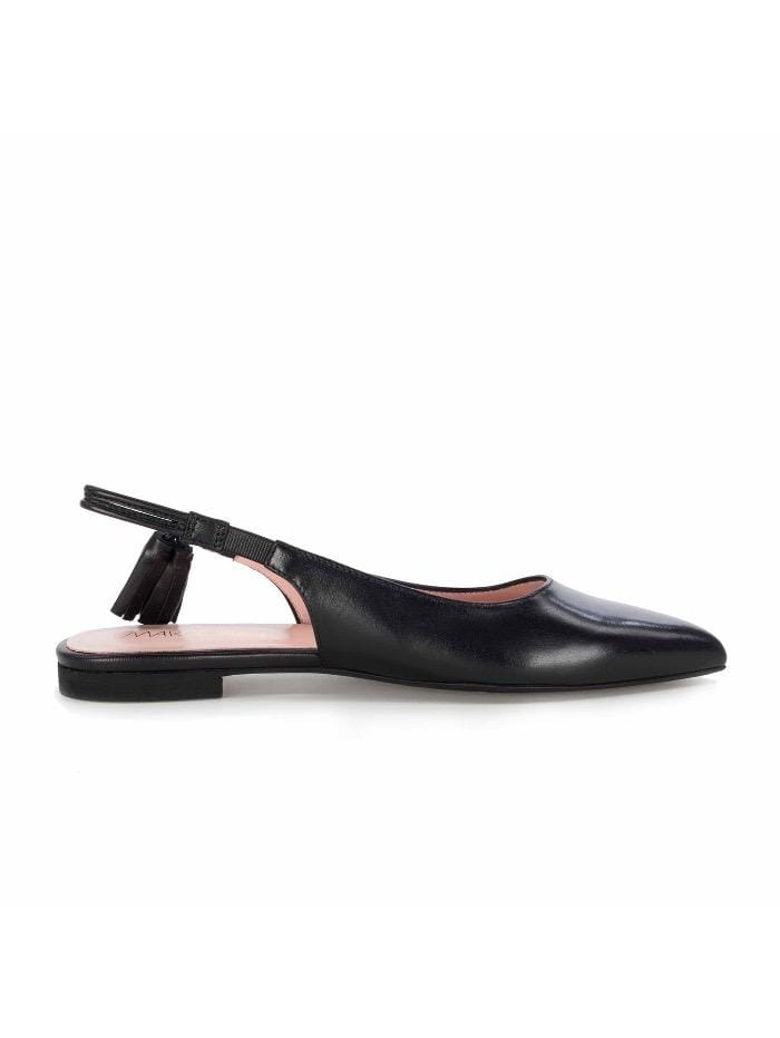 Marc Cain Shoes Marc Cain Black Leather Slingback Flat Pumps QB SF.05 L32 900 izzi-of-baslow