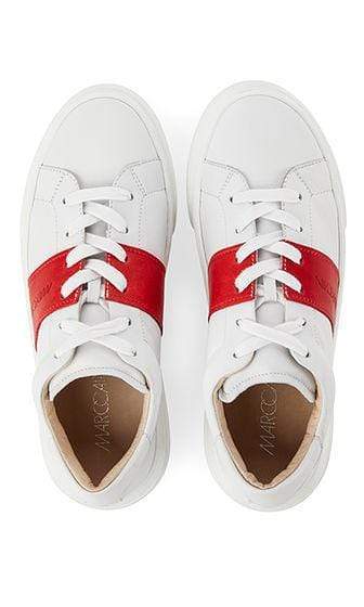 Marc Cain Shoes Marc Cain leather sneakers with Contrasting Red Stripes PB SH.06 L16 285 izzi-of-baslow