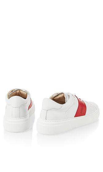 Marc Cain Shoes Marc Cain leather sneakers with Contrasting Red Stripes PB SH.06 L16 285 izzi-of-baslow