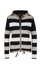 Marc Cain Sports Coats and Jackets Marc Cain Sports Striped Knitted Jacket PS 31.08 M01 izzi-of-baslow