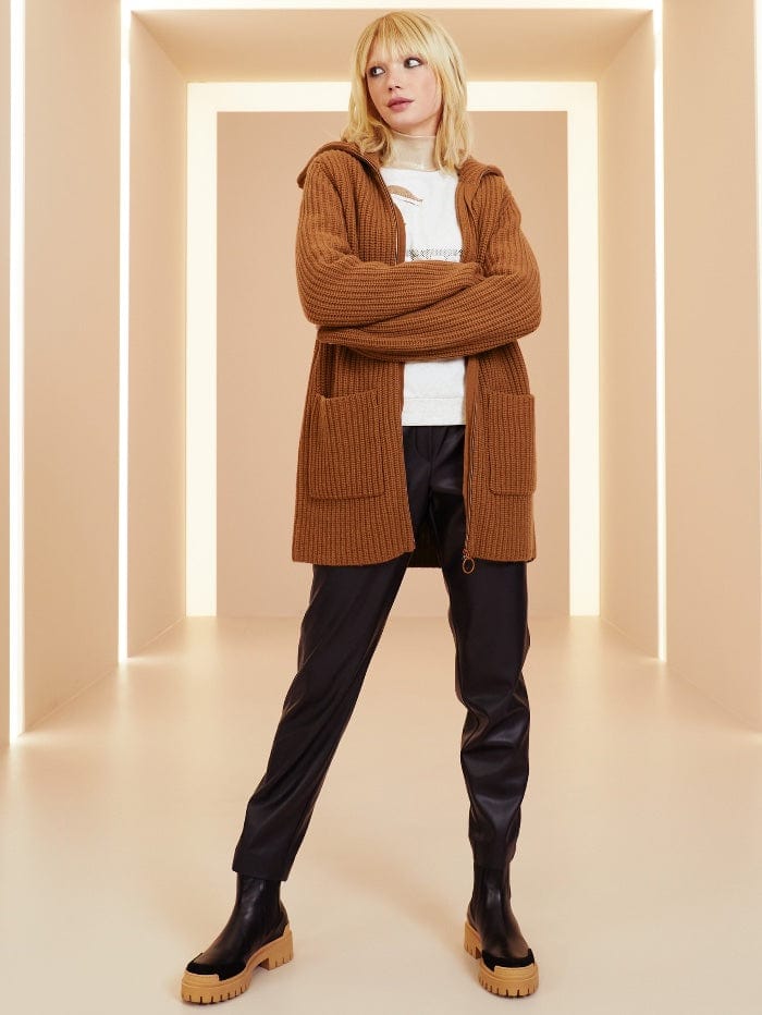 Marc Cain Sports Coats & Jackets Marc Cain Sports Knitted Caramel Jacket TS 11.05 M77 COL 654 izzi-of-baslow