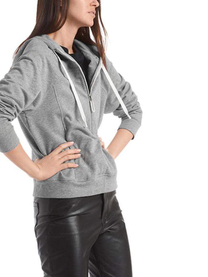 Marc Cain Sports Loungewear Marc Cain Sports Silver Grey Top with Hood RS 44.03 J94 Col 820 izzi-of-baslow