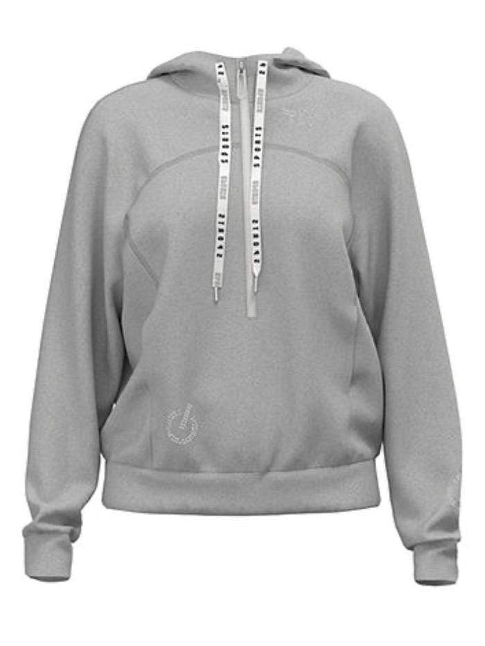 Marc Cain Sports Loungewear Marc Cain Sports Silver Grey Top with Hood RS 44.03 J94 Col 820 izzi-of-baslow