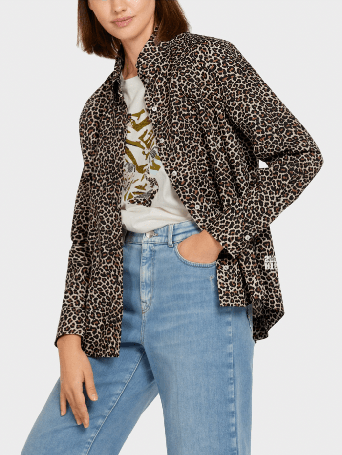 Marc Cain Sports Tops Marc Cain Sports Animal Print Shirt  US 51.12 W61 COL 113 izzi-of-baslow