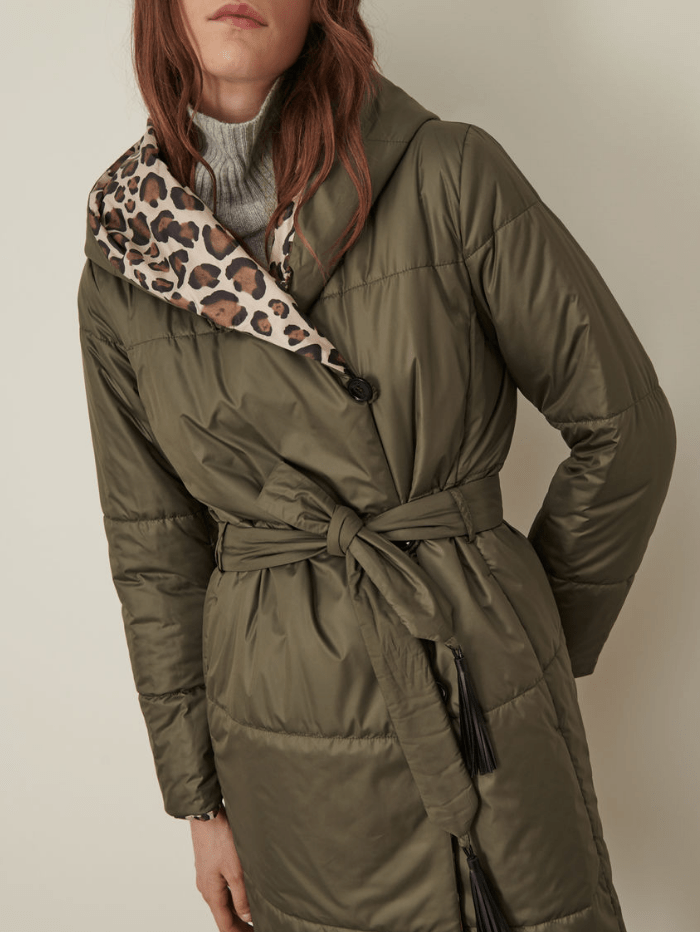 Marella Coats and Jackets Marella BALLATA Animal Print Down Coat 34960617 izzi-of-baslow