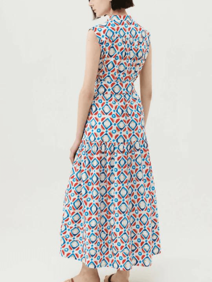 Marella Tequila Red Printed Dress 23322138322 001 izzi-of-baslow