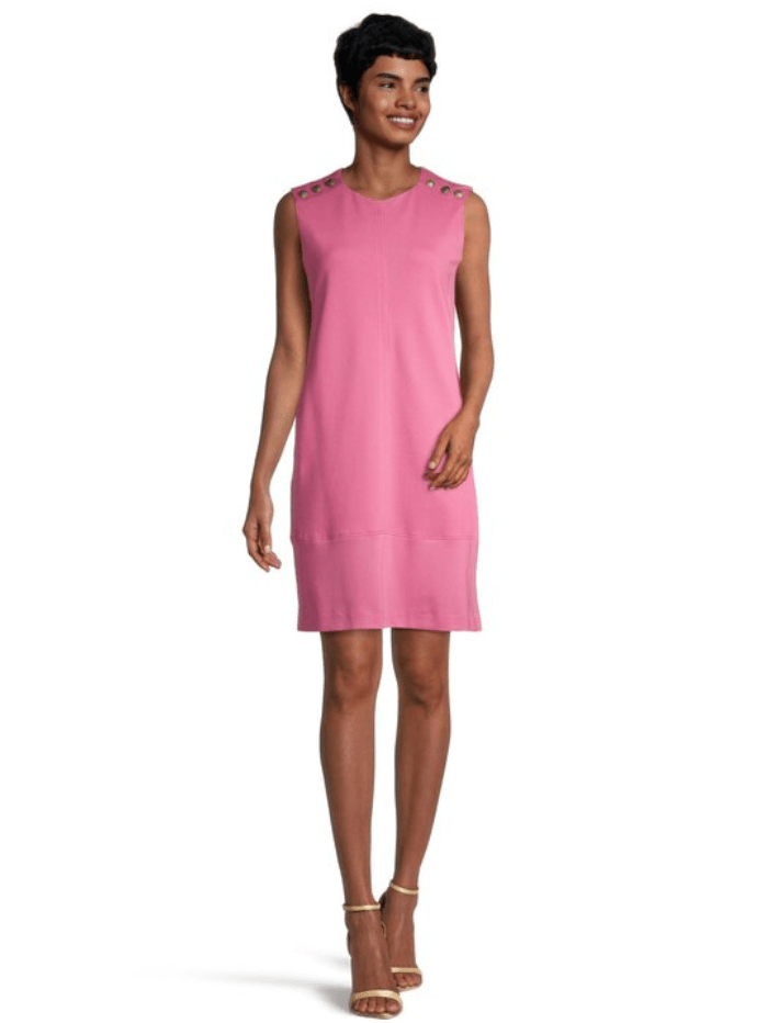 marella pink dress Marella Women's Size 10 Piave Ruffle Sheath Pink Dress $415
