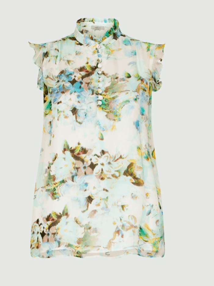 Marella Tops Marella ROTOLO Floral Silk Blouse 23316111322 001 izzi-of-baslow