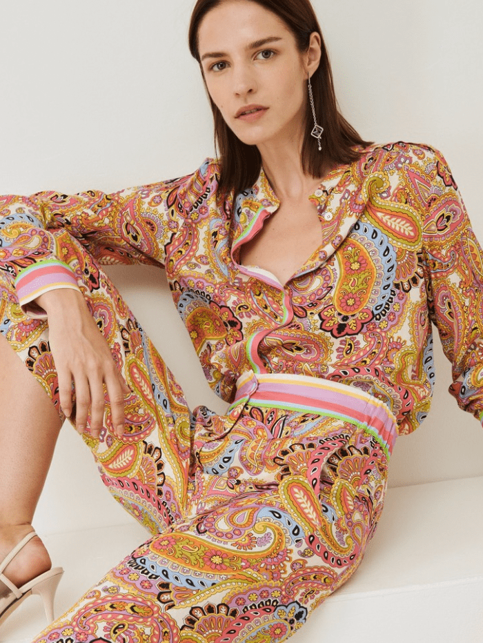 Marella Tops Marella VERVE Paisley Printed Blouse 2331111031 001 izzi-of-baslow