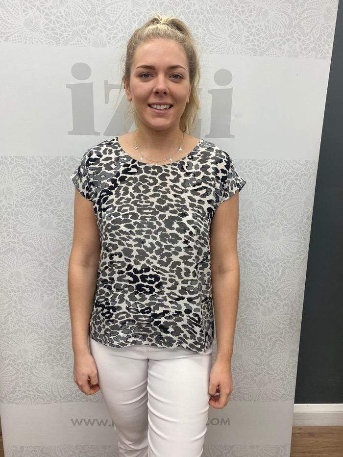 Mercy Delta Tops Mercy Delta Blair Leopard Ombre Monochrome Top izzi-of-baslow